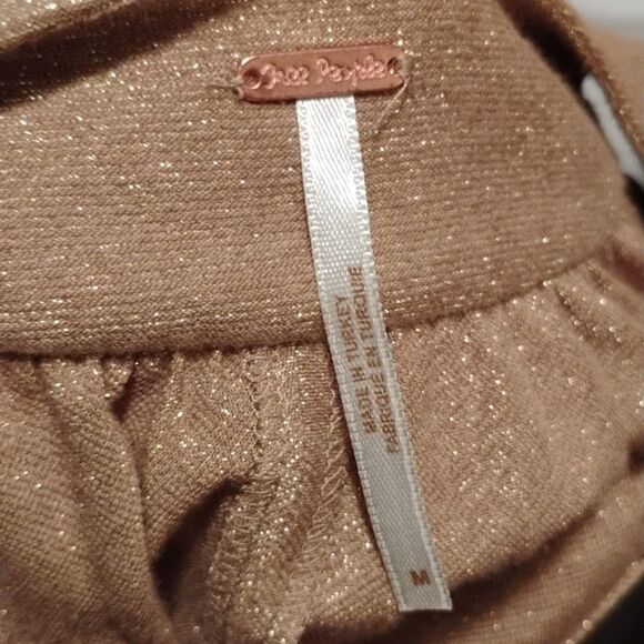 Free People Womens Pleated Love Metallic Mini Dress Size Medium - Picture 6 of 6